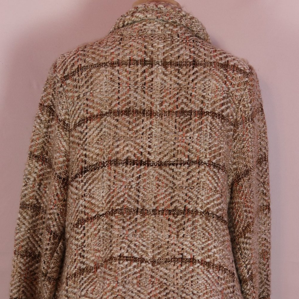 Chicos Beige Multi Color Open Front Cardigan Med - image 4